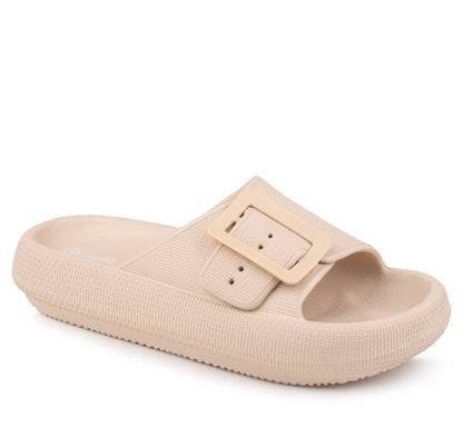 Chinelo Nuvem Mulher Bege Uauh® – Leveza e ajuste perfeito para conforto em caminhadas e uso diário - 2151jl48bg