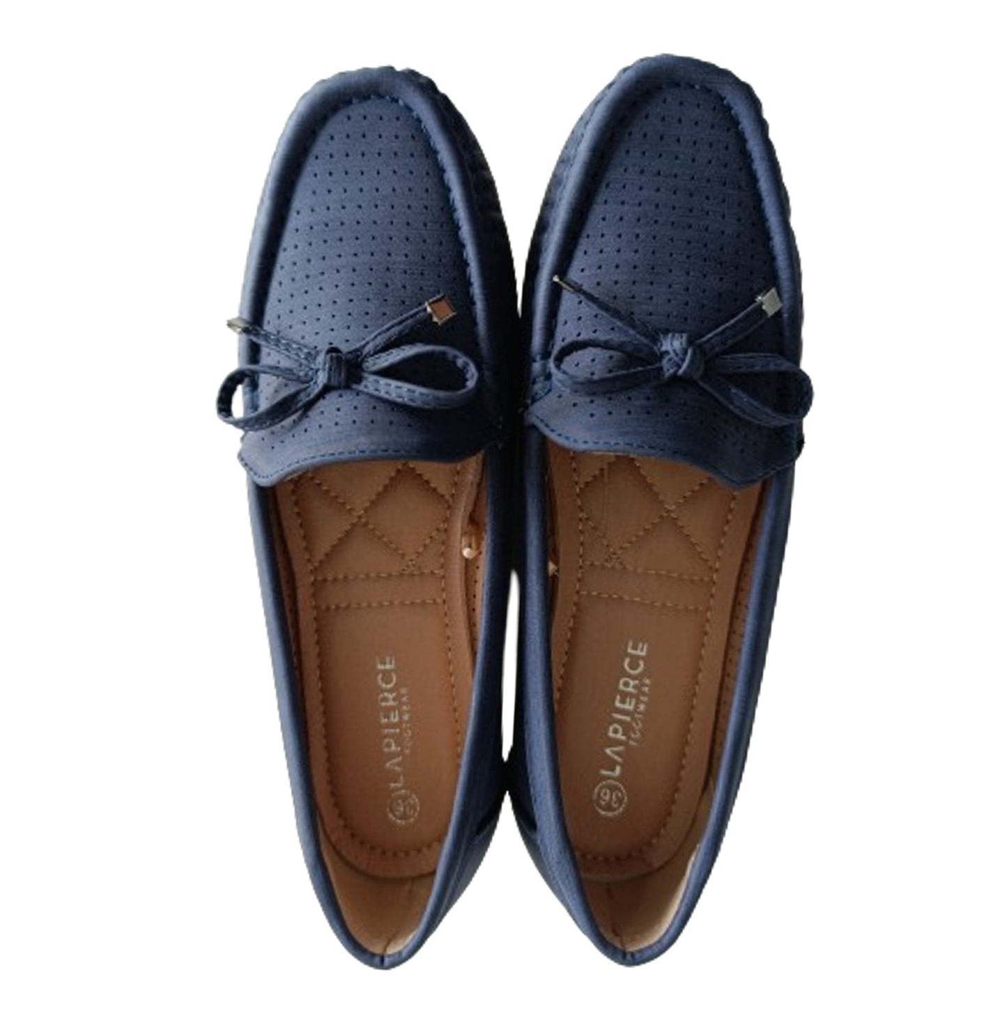 Sapato Pele Mulher Marinho Lapierce® – Palmilha almofadada e leves para conforto durante o trabalho e lazer diário - 2151sn1240m